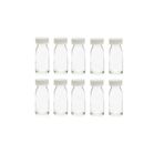 Juniberry 10 Adet Çok Amaçlı Şeffaf Mini Cam Şişe Esans Yağ Şişesi Kapaklı Şişe Dekoratif 10x15ml