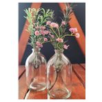 Juniberry 2 Adet 100ml Küçük Cam Vazo Şişesi 2x100ml Dekoratif Şişe (ÇİÇEKSİZ) (Y:9,4 G:5)