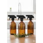 Juniberry 3 Adet Çok Amaçlı Boş Amber Kahverengi Sprey Başlıklı Cam Şişe Fıs Fıs Başlıklı 3x250ml