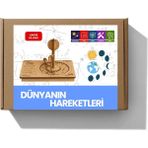 Junior Da Vinci Dünya Ay Güneş Modeli Eğitici Ahşap Oyuncak | Mevsimler – Gece Gündüz – Dünya Hareketleri Seti