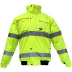 Junıor JN1021/P Waterproof Fosforlu Kolu Çıkmalı Polarlı Pilot Mont Sarı Xxl Beden
