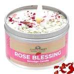 JUNIPERMIST Gül Leke Mumu (6 oz) - Meditasyon ve Temizlik Negatif Enerji için - ABD'de Soya Balmumu, Uçucu Yağlar, Gerçek Adaçayı ile Üretilmiştir - Adaçayı Leke Çubuklarına Dumansız Alternatif