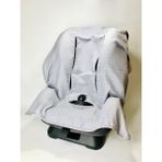 juniperus Bebek Müslin Oto Koltuk Puset Kılıfı Pamuk Hava Alan Yumuşak Örtü 115x75 cm - Siyah Beyaz