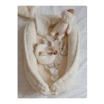 JUNİPERUS Teddy Peluş Ekru Yumuş Baby Nest Anne Yanı Yatağı
