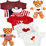Junkin 5 Adet Bebek Giysileri Ayı Giysileri Sevimli Dolgu Hayvan Giyim Bebek Aksesuarları Pamuklu Peluş Oyuncak Giysiler Ayı Kazak Kıyafet Çoğu 14-18 İnç Ayılar Hayvan Peluş Bebekler Dolgu Oyuncaklar