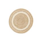 Juno Ech 01r Natural Whıte El Dokuma Naturel Jüt Hasır Halı, 150 x 150