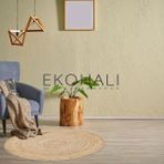 Juno Koleksiyonu Jüt İle Üretilen El Dokuma Sisal Kilim Ech 01R Natural