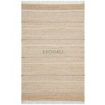 Juno Koleksiyonu Jüt ile Üretilen El Dokuması Sisal Kilim ECH 05 Natural Grey, 80 x 200