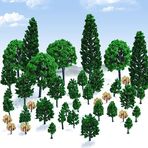 JUNUNDJING 38 adet maket yapımı ağaç (3 – 13 cm), diorama, minyatür dekorasyon, model yapımı aksesuarı, cüce aksesuarı, peri bahçesi aksesuarı, orman hayvanları, doğum günü dekorasyonu, yapay ağaç,