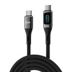 Juo 100W 5A QC4.0 2 mt Dijital Led Ekranlı E-Mark Çipli USB PD Type-C Hızlı Şarj ve Data Kablosu