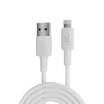 Juo 12W 2.4A USB-A to Lightning iPhone iPad ile Uyumlu Silikon Hızlı Şarj ve Data Kablosu Beyaz 1 Metre