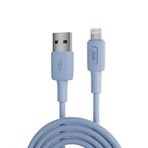 Juo 12W 2.4A Usb-A To Lightning iPhone iPad Mavi 1 mt Silikon Hızlı Şarj ve Data Kablosu