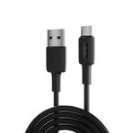 Juo 2 mt 12W Siyah USB-A to Type-C Silikon Hızlı Şarj ve Data Kablosu