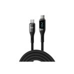 Juo 240W Dijital Led Ekranlı E-Mark Çipli PD 3.1 USB Type-C to Type-C 2 mt Hızlı Şarj ve Data Kablosu
