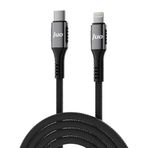 Juo 27W USB Type-C to Lightning iPhone iPad İle Uyumlu Örgülü Hızlı Şarj ve Data Kablosu 2 Metre