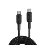 Juo 60W 2 mt Siyah USB Type-C to Type-C Silikon Hızlı Şarj ve Data Kablosu