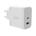 Juo 65W GaN USB-C + USB-A Şarj Aleti iPhone & iPad & Macbook & Notebook Uyumlu PD Hızlı Şarj Cihazı