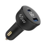 Juo 65W LED Ekranlı Type-C + Usb-A Araç Şarj Aleti iPhone & Android & Notebook Araç Içi Şarj C