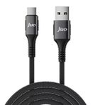 Juo 66W Usb-A To Type-C Örgülü Hızlı Şarj ve Data Kablosu 1 Metre - Siyah