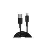 Juo 66W USB-A to USB Type-C Silikon Siyah 1 mt Hızlı Şarj ve Data Kablosu