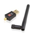 Juo Dual Band 600 Mbps USB Wi-Fi Kablosuz Alıcı Ağ Adaptörü, Siyah