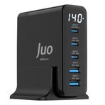 Juo GAN PD 3.1 140W Masaüstü Hızlı Şarj Cihazı 3 Type-C ve 2 USB-A iPhone MacBook Laptop Uyumlu Şarj Aleti
