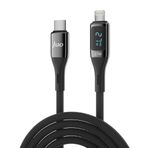 Juo iPhone iPad 27W Dijital Led Ekranlı USB Type-C to Lightning 2 mt Hızlı Şarj ve Data Kablosu