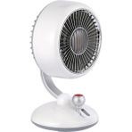 Juo Q3 120° Salınımlı 3 Kademeli LED Işıklı Şarjlı Masaüstü Fan Vantilatör Retro Beyaz