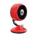 Juo Q3 120 Salınımlı 3 Kademeli Led Işıklı Şarjlı Masaüstü Fan Vantilatör Retro Kırmızı kirmizi