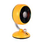 Juo Q3 120 Salınımlı 3 Kademeli Led Işıklı Şarjlı Masaüstü Fan Vantilatör Retro Sarı sari