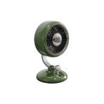 Juo Q3 120° Salınımlı 3 Kademeli LED Işıklı Şarjlı Masaüstü Fan Vantilatör Retro Yeşil