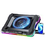 Juo Yeti 2200RPM RGB Işıklı Led Display Gaming Laptop Notebook Soğutucu Standı