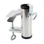 JUOPZKENN Ağır Veranda Şemsiye Tutucu, Güverte Korkuluğu için Şemsiye Tutucu Güverte Korkuluğu için Şemsiye Kelepçe Montaj Braketi, Çitler, Balkon veya Avlu(Galvanized silver)