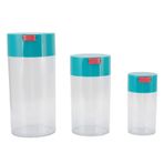 JUOPZKENN Hava Geçirmez Kavanoz Seti, Şeffaf 2100ml 1100ml 400ml Plastik Vakum Saklama Kutuları Kurutulmuş Meyve, Kahve Çekirdeği, Çay
