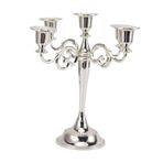 JUOPZKENN Metal Şamdan Mumluklar, 5 Kol Şamdan Tutucu Demir Retro Dekoratif Mumluk Ev için Centerpiece(Gümüş)