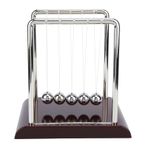 JUOPZKENN Newton Beşiği Metal Sarkaç Topları, Fizik Bilimi Sarkaç Çelik Denge Topları Ev Ofis Masası Masa Süsleme(large square billiard ball)