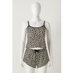 Jupiel güngörenşortluleopartakım Şortlu Pijama Takımı Leopar