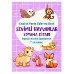 Jüpiter Çocuk Yayınları Ingilizce Kelime Öğreniyorum - Sevimli Hayvanlar Boyama Kitabı - Qr ile Cambridge Dinle - 52 Sayfa