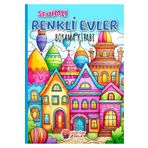Jüpiter Çocuk Yayınları Sevimli Renkli Evler Boyama Kitabı | Çocuklar Için | 28 Sayfa | Eğlenceli Boyama Kitabı