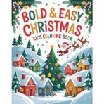 Jüpiter Çocuk Yayınları Yılbaşı Temalı Çocuk Boyama Kitabı - Kolay Boyanabilir Tasarımlar - 4-8 Yaş - Bold & Easy Christmas Kids Coloring Book