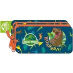 Jurassıc World Kalem Çantası, Kalem Kutusu, Jurassıc World Desenli - 06550-Mavi - 20CM - Çift Bölmeli