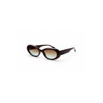 Jurvin Leopar Retro Oval Kalın Kemik Çerçeve Unisex UV400 Vintage Retro Güneş Gözlüğü