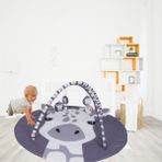 Jusso Toys Büyük Maceralar Dev Oyun Halısı 115*115 cm - Gri - Beyaz - 115 x 115 cm