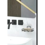 Jusso Yapışkanlı Sabunluk Banyo Mutfak Lavabo Metal Katı Sabunluk Siyah
