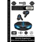 Just B7ack Premium Rgb Işıklı K55 Tws Pro Extra Bass Mikrofon 3D Stereo Ses Bluetooth Kablosuz Oyuncu Kulaklık - Çok Renkli