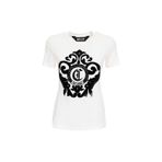 Just Cavalli Baskılı T-Shirt, M, 5003220048, Beyaz, Kadın