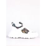 Just Cavalli Beyaz-Çok Renkli Kadın deri Sneaker FONDO CASPER DIS. 1 SHOES