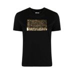 Just Cavalli Bisiklet Yaka Baskılı Siyah Kadın T-shirt 75pahg06, L, 5003068688001