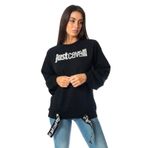 Just Cavalli Bisiklet Yaka Baskılı Sweatshırt, M, 5003068709, Siyah, kadın