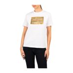 Just Cavalli Bisiklet Yaka Baskılı T-Shirt, M, 5003068731, Beyaz, Kadın